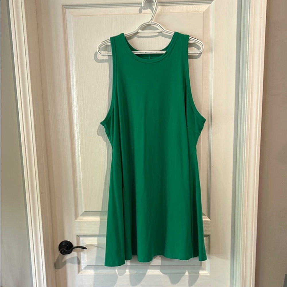 Green Sleeveless Tennis Dress